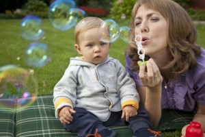 speech therapy activities blowing bubbles